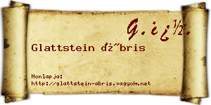 Glattstein Ábris névjegykártya
